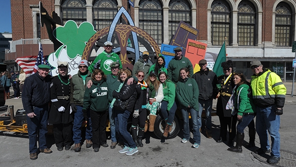 Members of the Knight of St. John's march in the City of Buffalo Annual St. Patrick's Day Parade on Delaware Avenue. Members of the Knights also attended the St. Patrick's Mass at St. Joseph Cathedral. (Dan Cappellazzo/Staff Photographer)